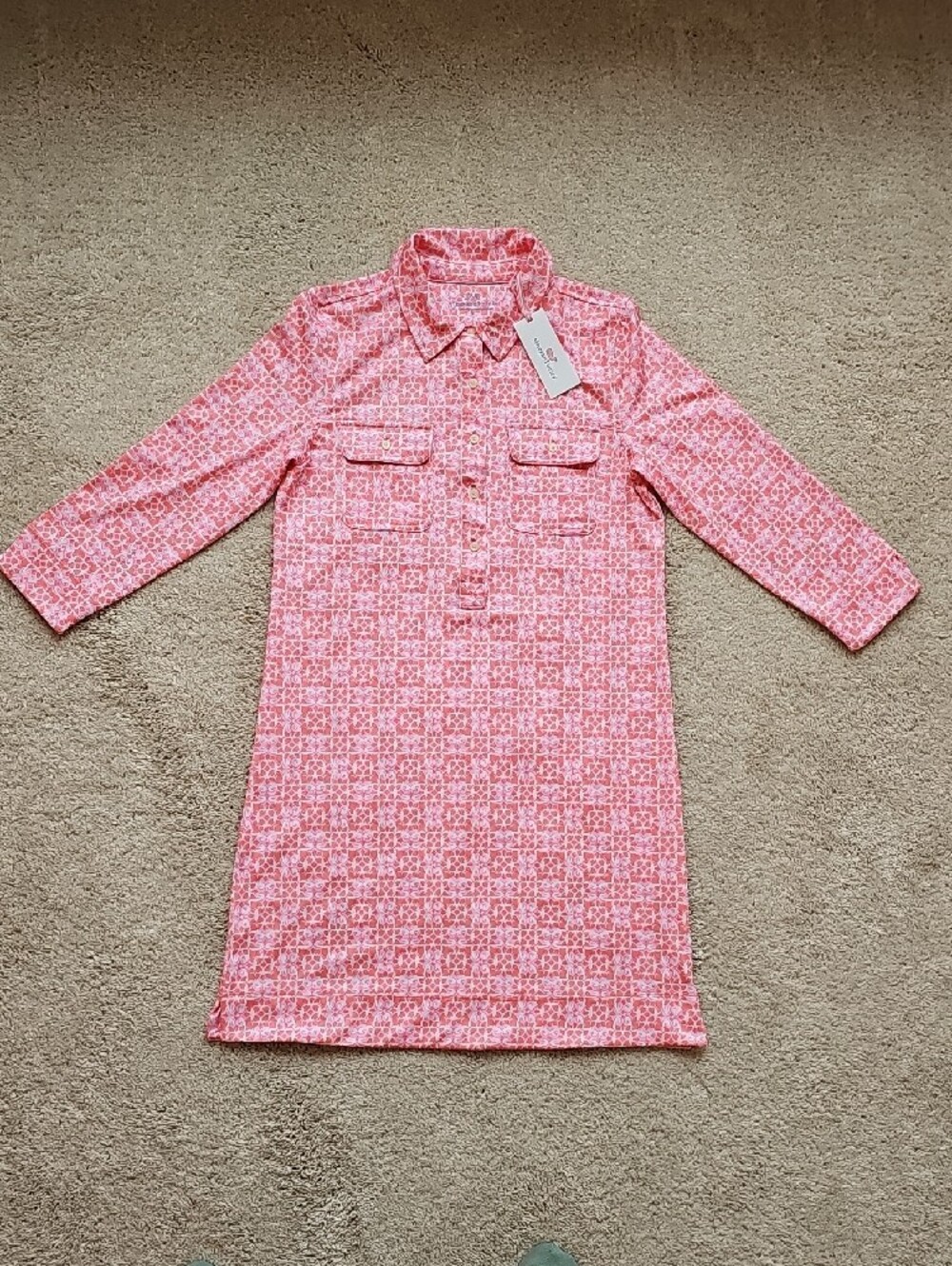 Vineyard Vines Sankaty Striped Margo Dress in Color Sunrise, Small, NWT